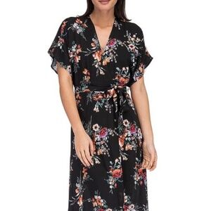 NWT Bobeau Floral Wrap Wren Dress